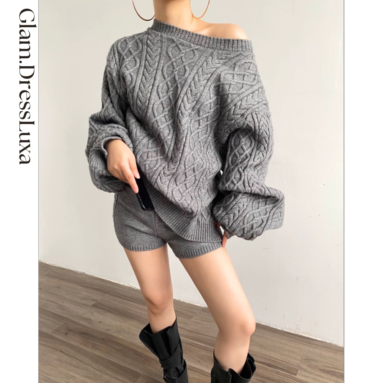 Cable Knit Setup/2color_ST386