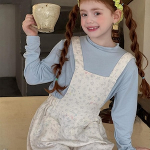 春韓国風花柄オールインワン