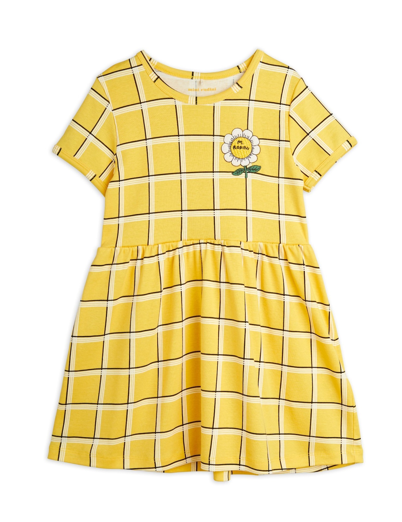 mini rodini / Check short sleeves dress