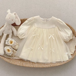 【BABY&KID】ふわふわメッシュワンピース