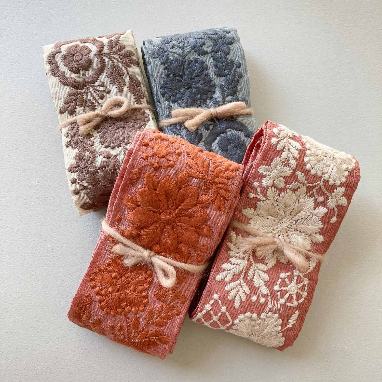 感謝価格❤光沢のある刺繍がかわいい❤インド刺繍リボンタッセル 感謝価格❤光沢のある刺繍がかわいい❤インド刺繍リボンタッセル