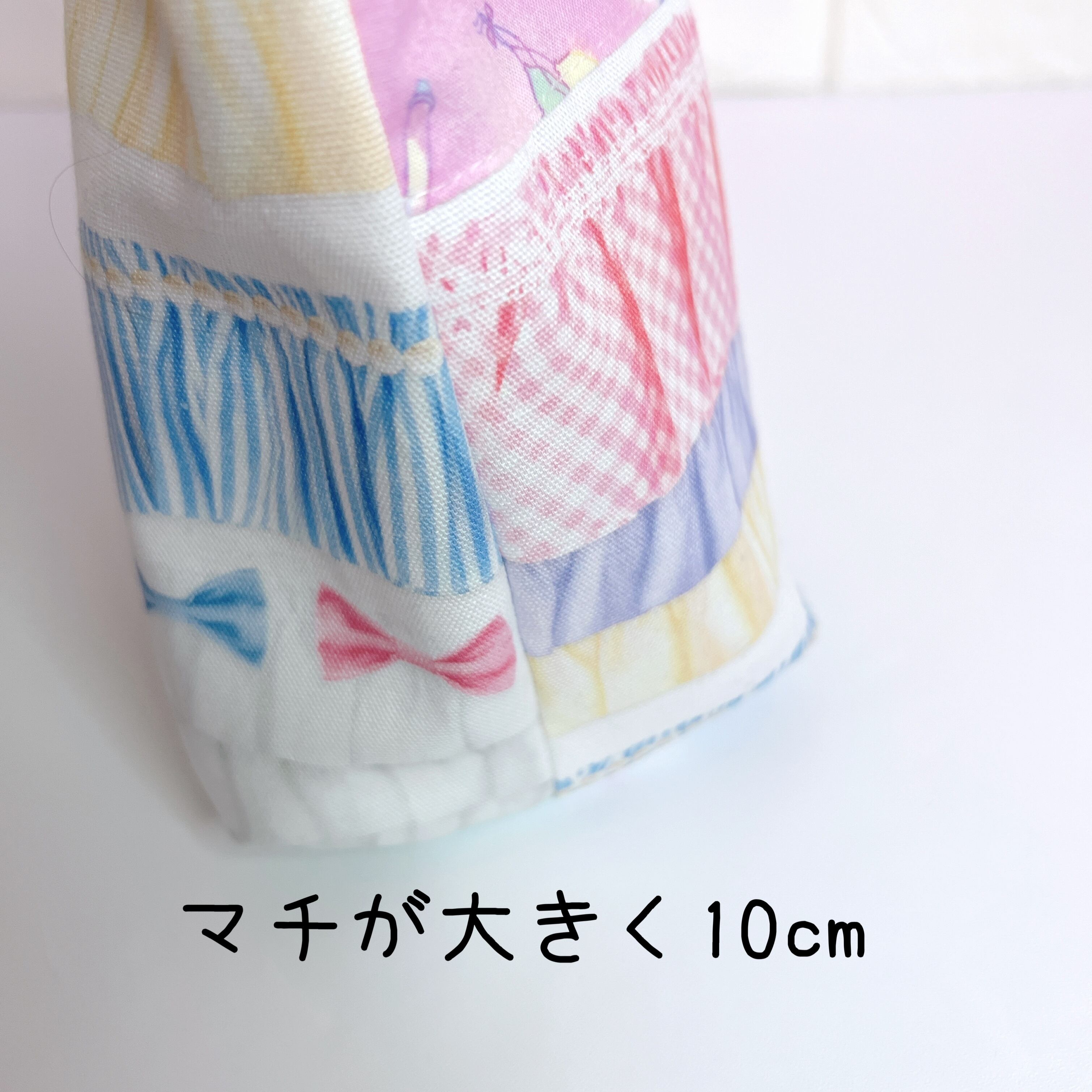 SET）大き目レッスンバッグ+上履き袋 ユニコーンプラネット デジタルレース ピンク Mama's Crafts Chirol☆