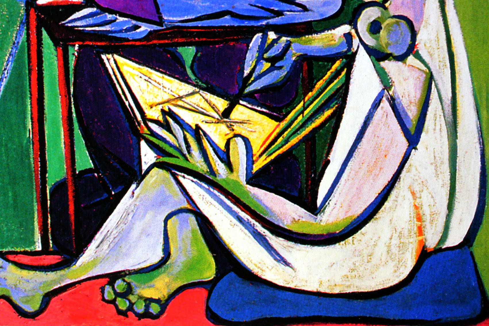 パブロ ピカソ「鏡の前の女性」額縁4色選択可能 作品証明書 展示用フック 限定500部エディション付複製画ジークレ