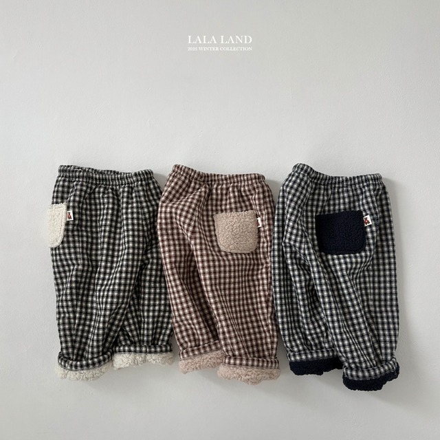 【予約】Check Boa Cotton Pants