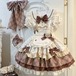 ゆめかわ♡全2カラー　ヘッドドレス付きくまさんワンピース　wanpi120★