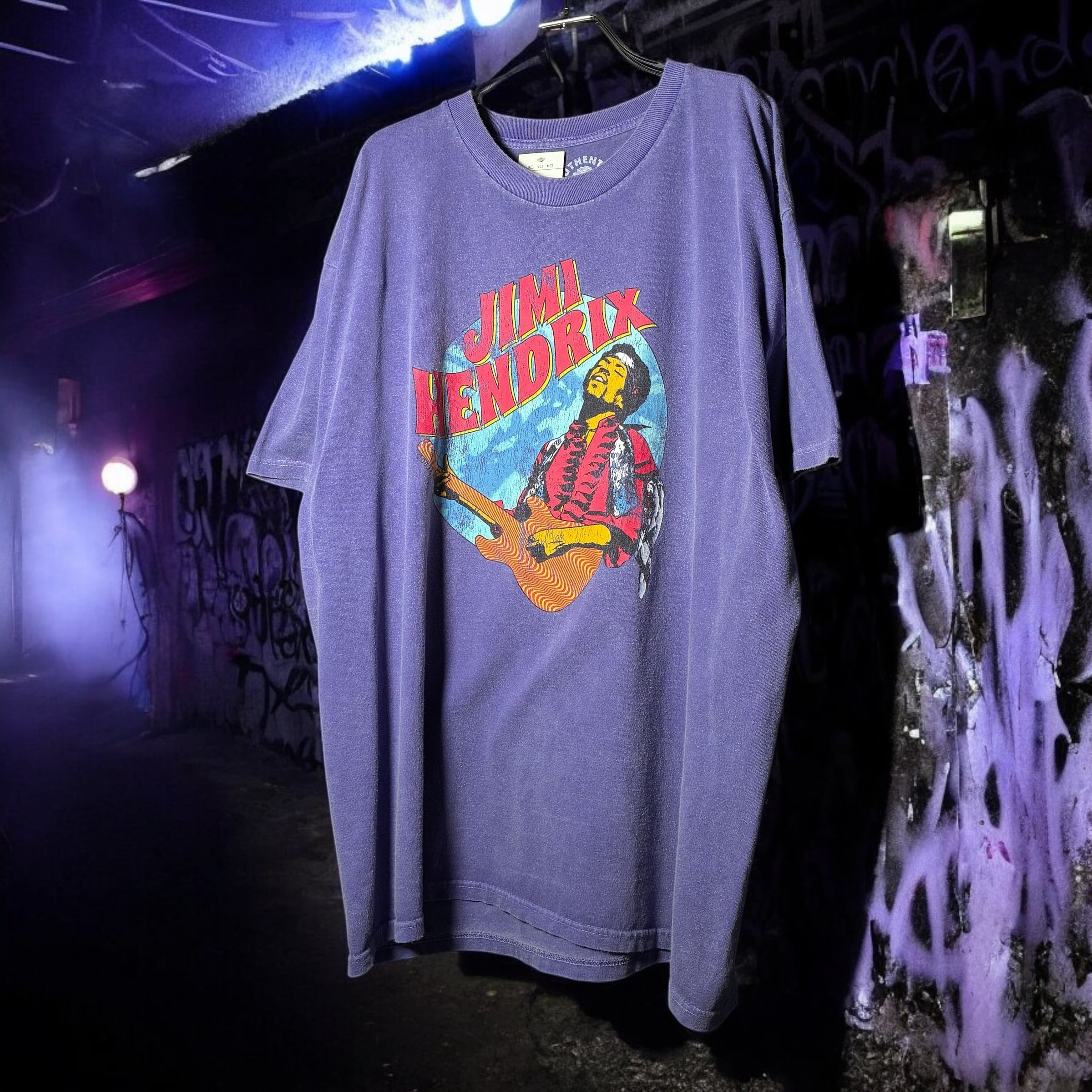 JIMI HENDRIX ロックTシャツ ジミヘン ミュージックTシャツ 紫XL