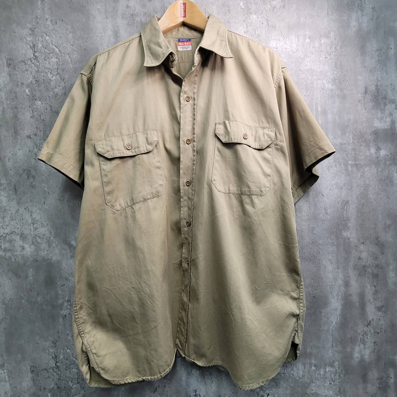 ビッグマック BIG MAC 半袖 ワークシャツ メンズL ヴィンテージ /eaa329936不明年代