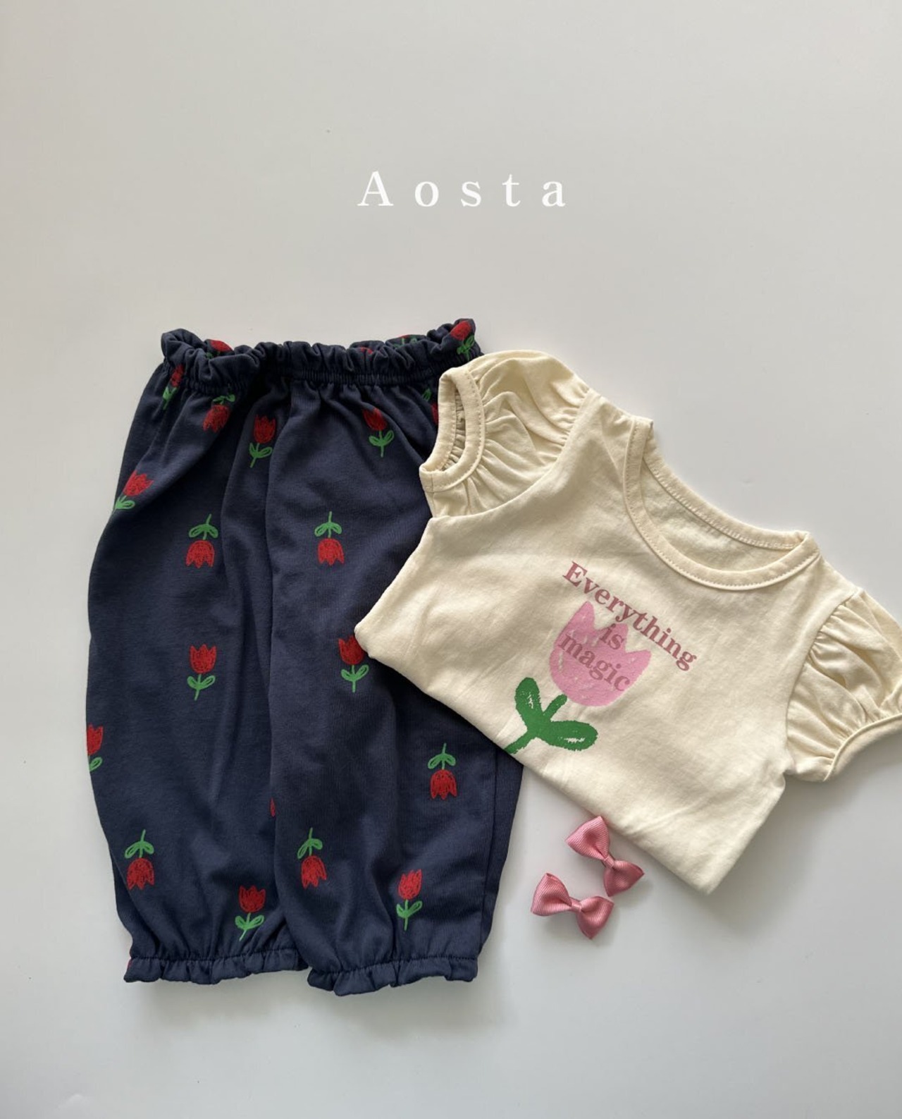 【Aosta】サマージョガーパンツ 70~115cm チューリップ 240511 - 3
