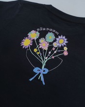 【mini】HAND DRAWN BOUQUET PRINT T-SHIRTS［RKC015］
