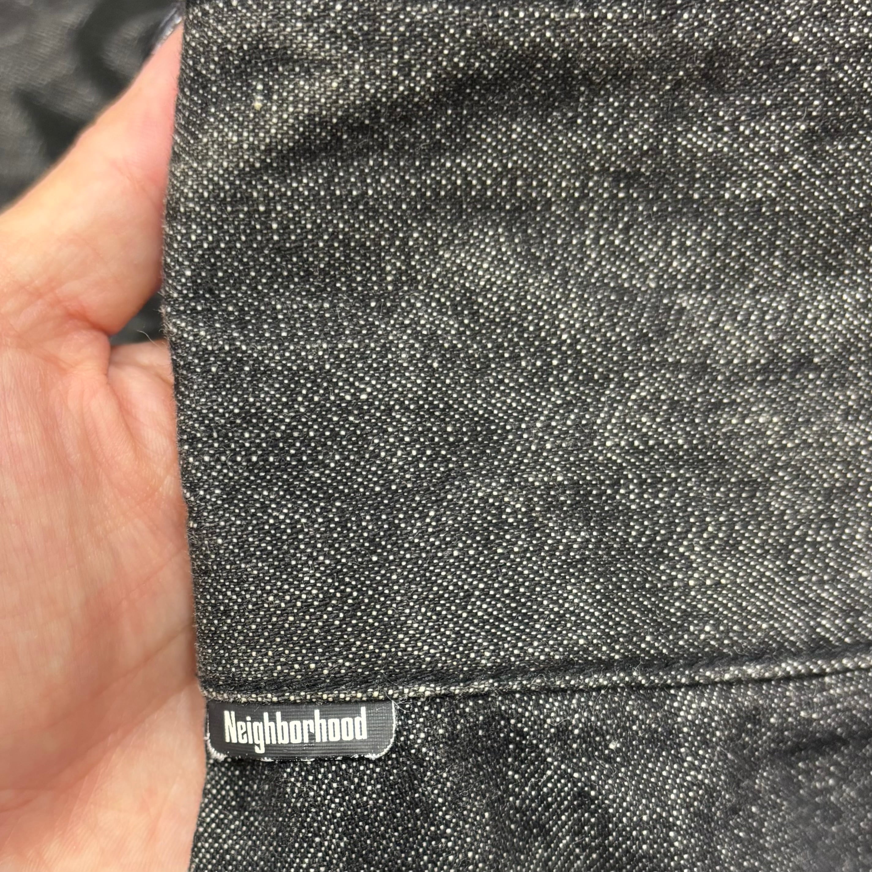 NEIGHBORHOOD バック刺繍 ロゴ ダンガリー デニム ウエスタン NEIGHBORHOOD バック刺繍 ロゴ ダンガリー デニム ウエスタン