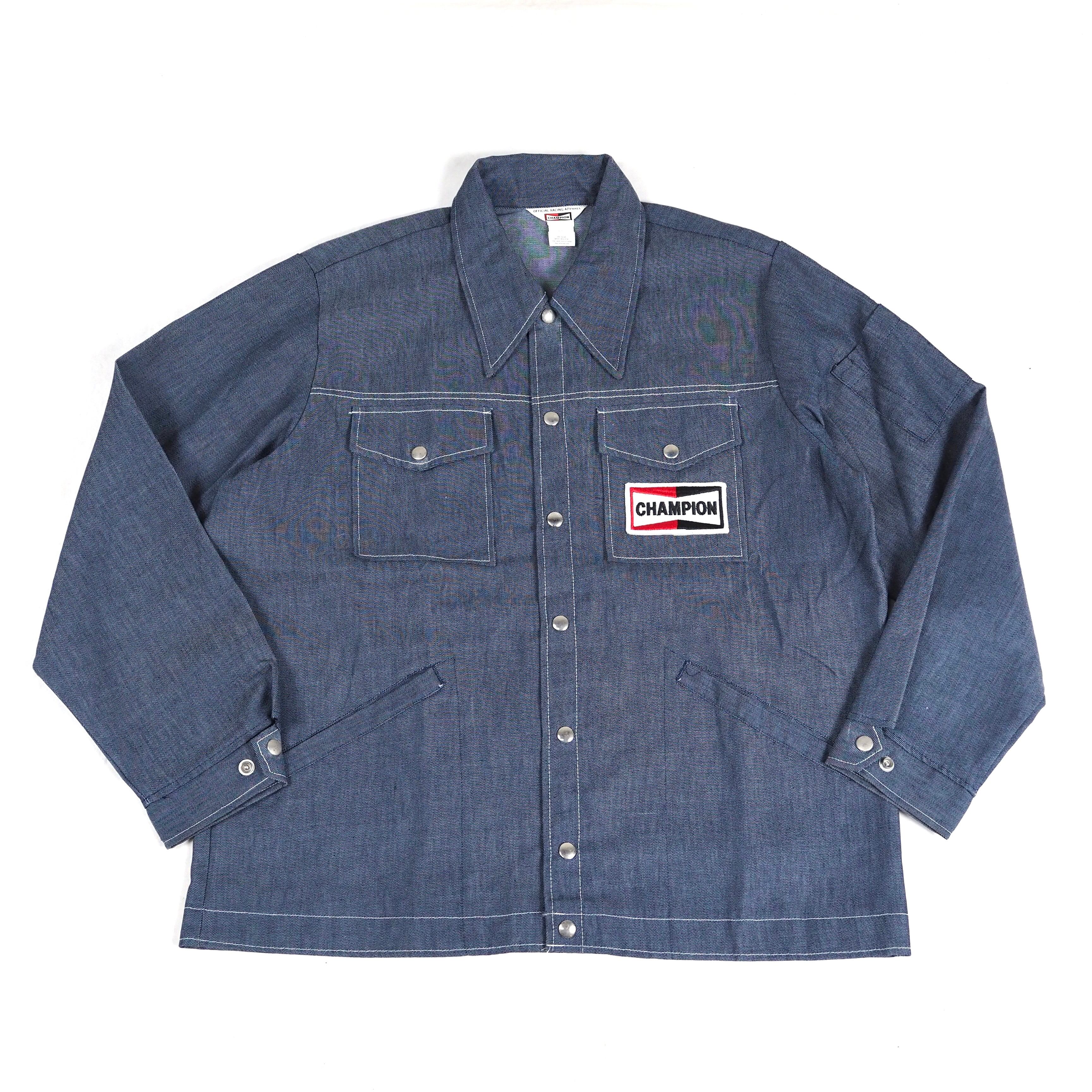 CHAMPION spark plug official denim jacket XL チャンピオン スパークプラグ デニムジャケット