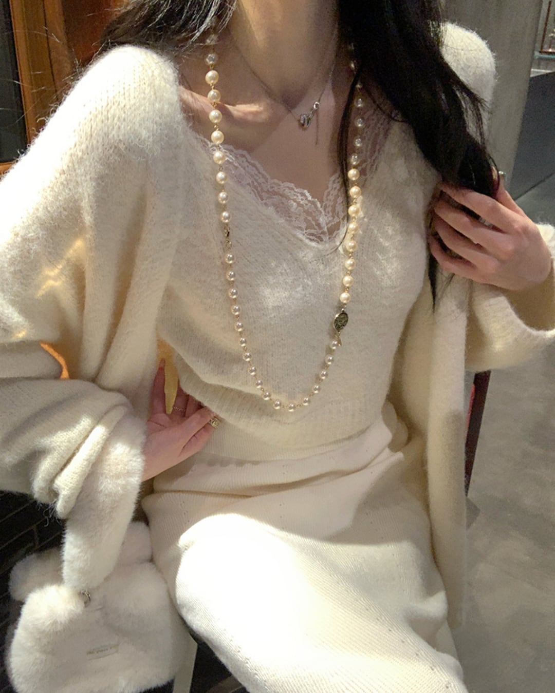 キャミソールニット+カーディガンセット A24277