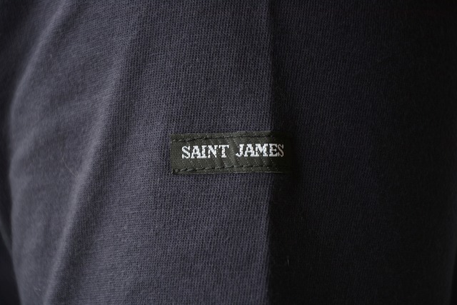 セントジェームス SAINT JAMES 薄手無地シャツ半袖(PIRIAC)NAVY