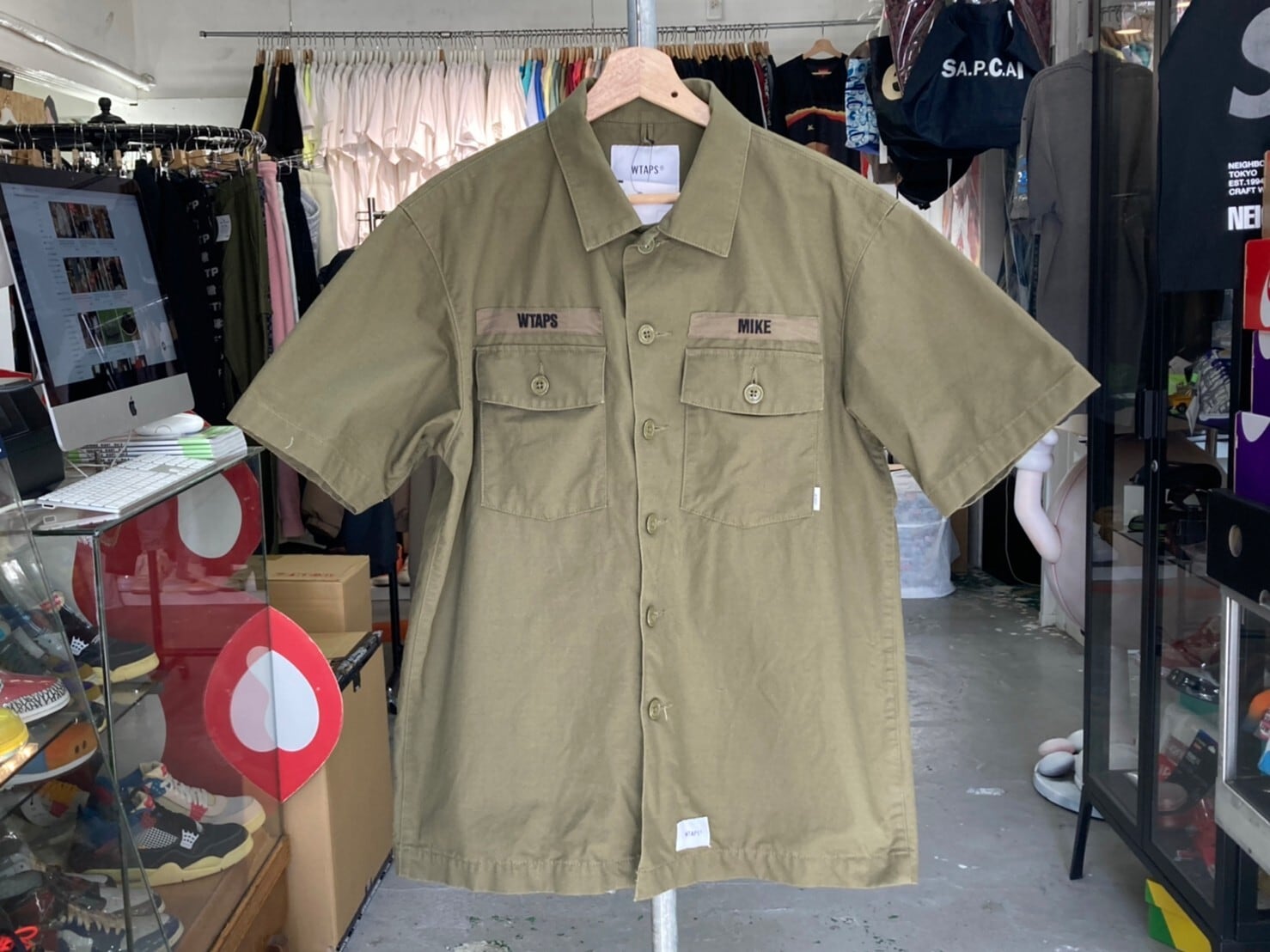 WTAPS BUDS SS SHIRT.COTTON.RIPSTOP 191BRDT-SHM03 OLIVE 02 90KJ0168