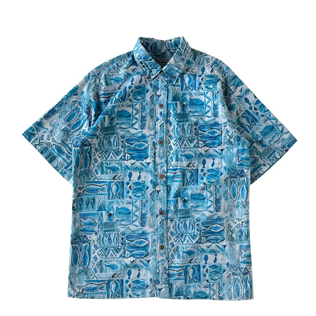 USED Aloha shirt / MANOA / size L