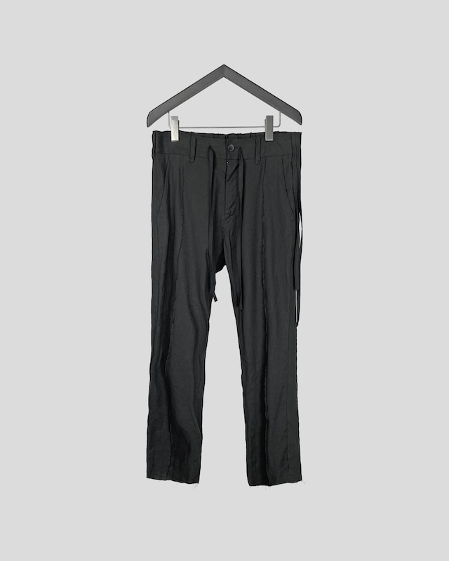 ASKYY / STRETCH LINEN SLACKS / BLK