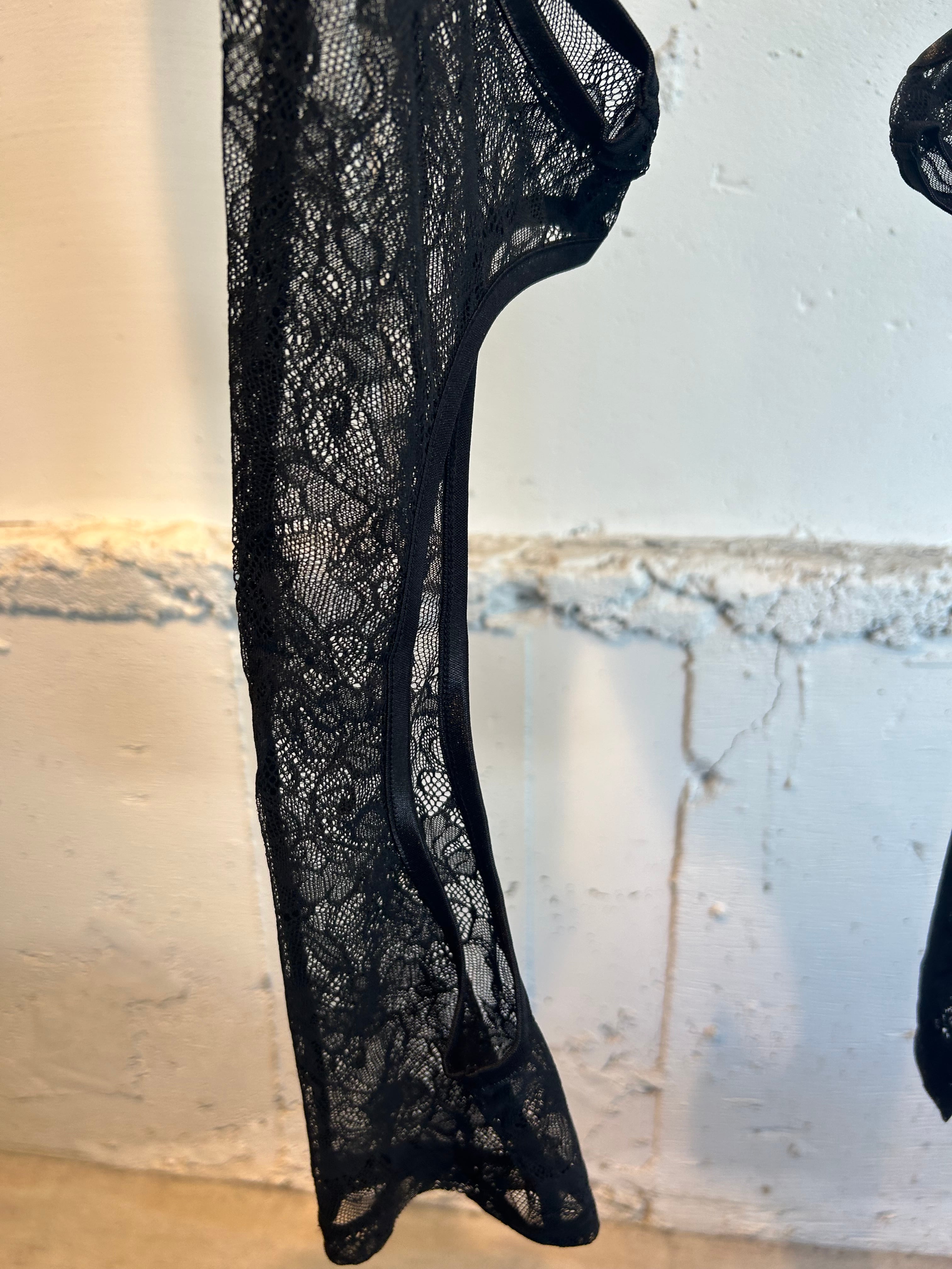 レッグウェア AKIKOAOKI/CYBER LACE LEGGINGS WHT cyber lace leggings / off white / レースレギンス | シープ