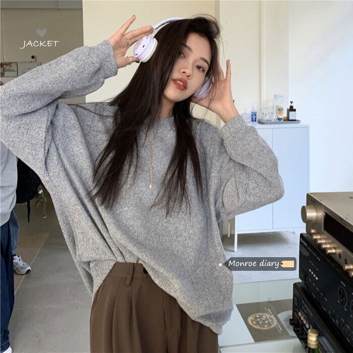 セーター ベルベットオータムウィンタールーズコート トップス 秋物 冬物 モンロー52482114323