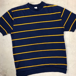 1970'S TOWN CRAFT S/S ACRYLIC BORDER KNIT TEE L