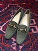 2000000001296 GUCCI SUEDE LEATHER HORSE BIT PUMPS MADE IN ITALY/グッチスウェードレザーホースビットヒールパンプス