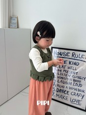 【取寄】PIPI カラーフリルタンクトップ｜秋服｜韓国子供服｜26/AT