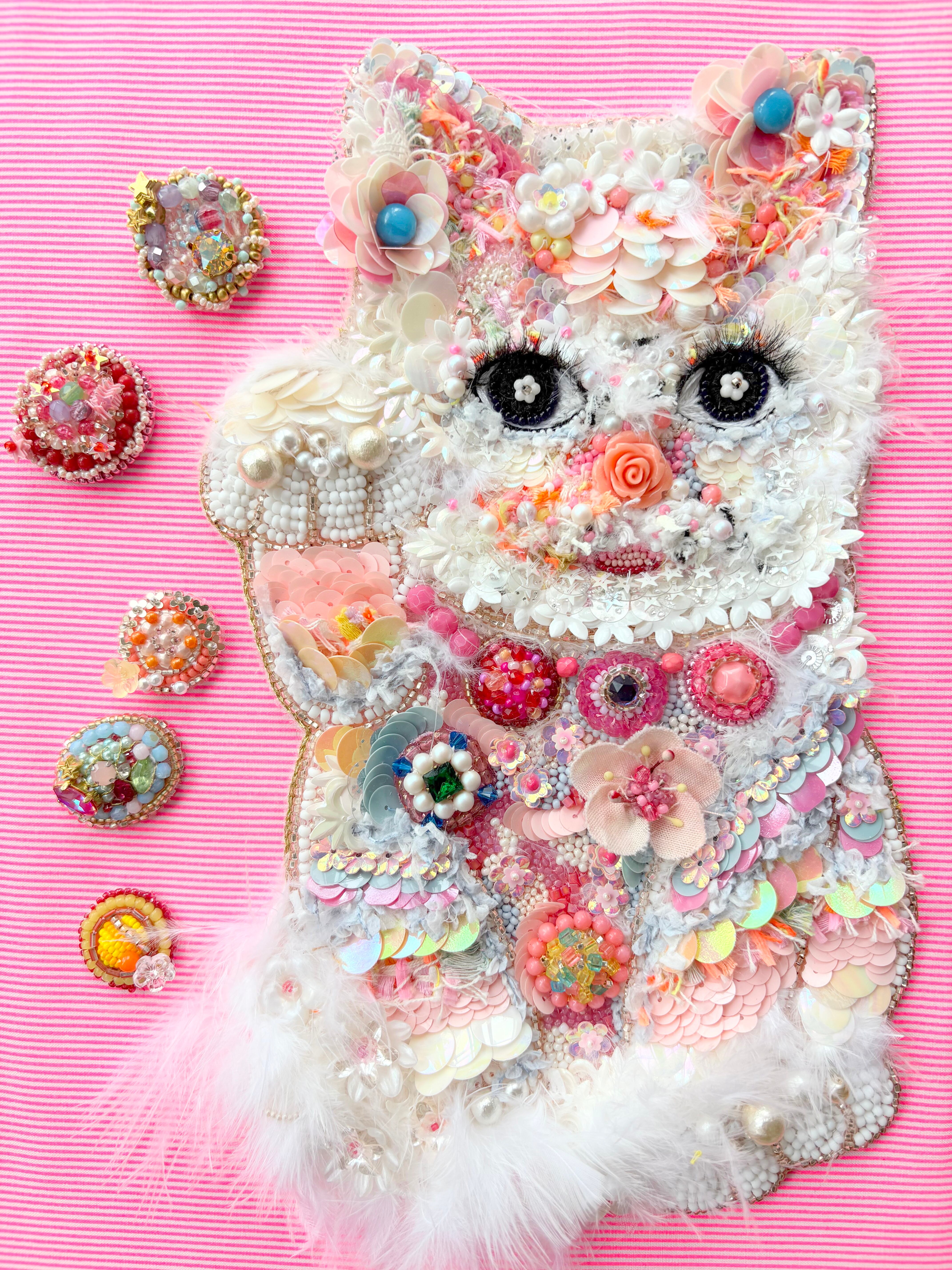 ma.macaron 刺繍アートピース ウォールキャビネット CATEGORY Tableware | ma.macaron