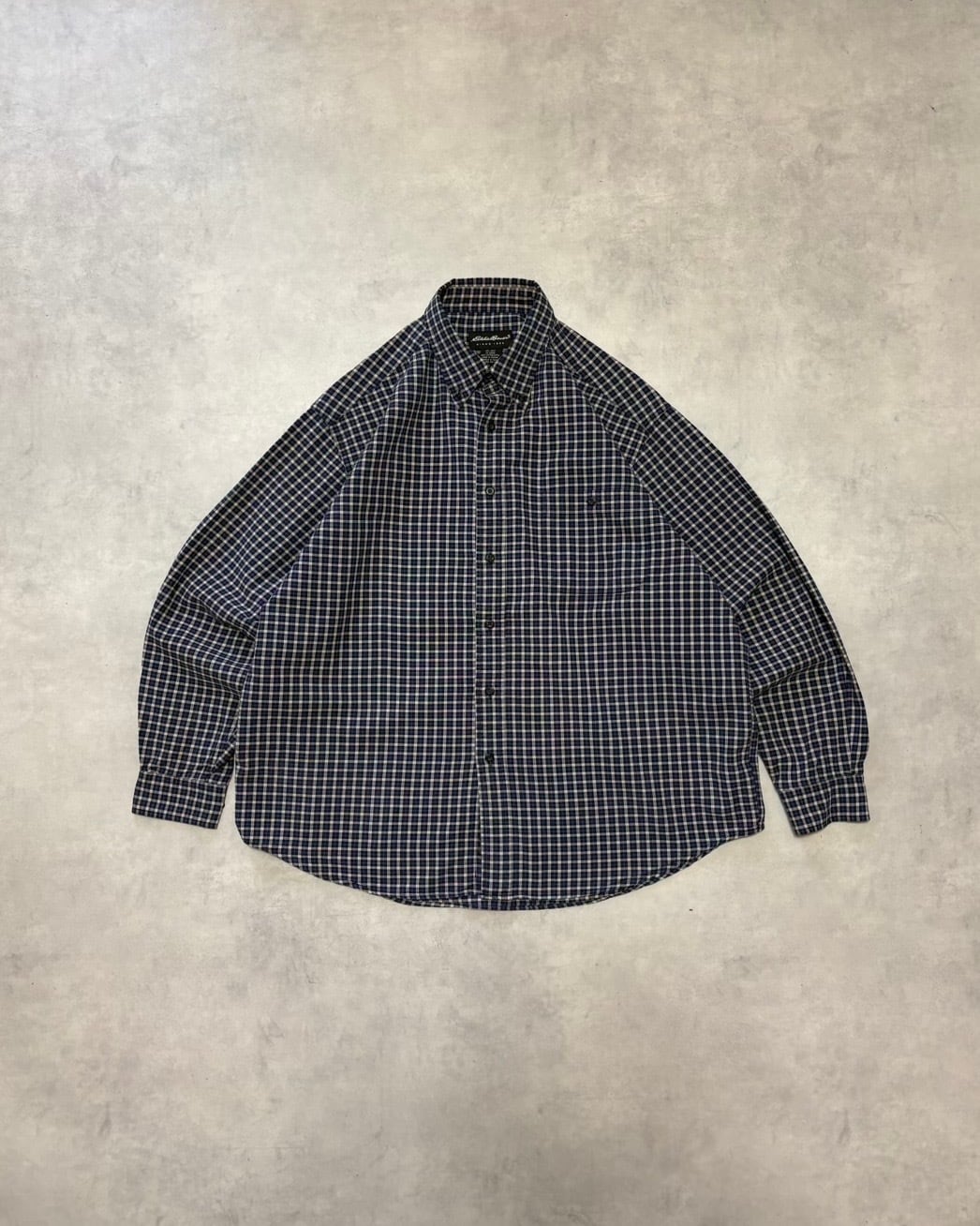 【Used】2000’s “Eddie Bauer” Cotton Check B.D. Shirt