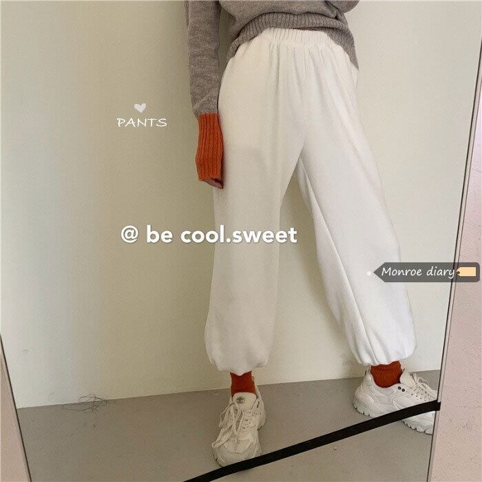 ホワイトパンツ ハイウェストカジュアルスプリング 春物 モンロー34446184600