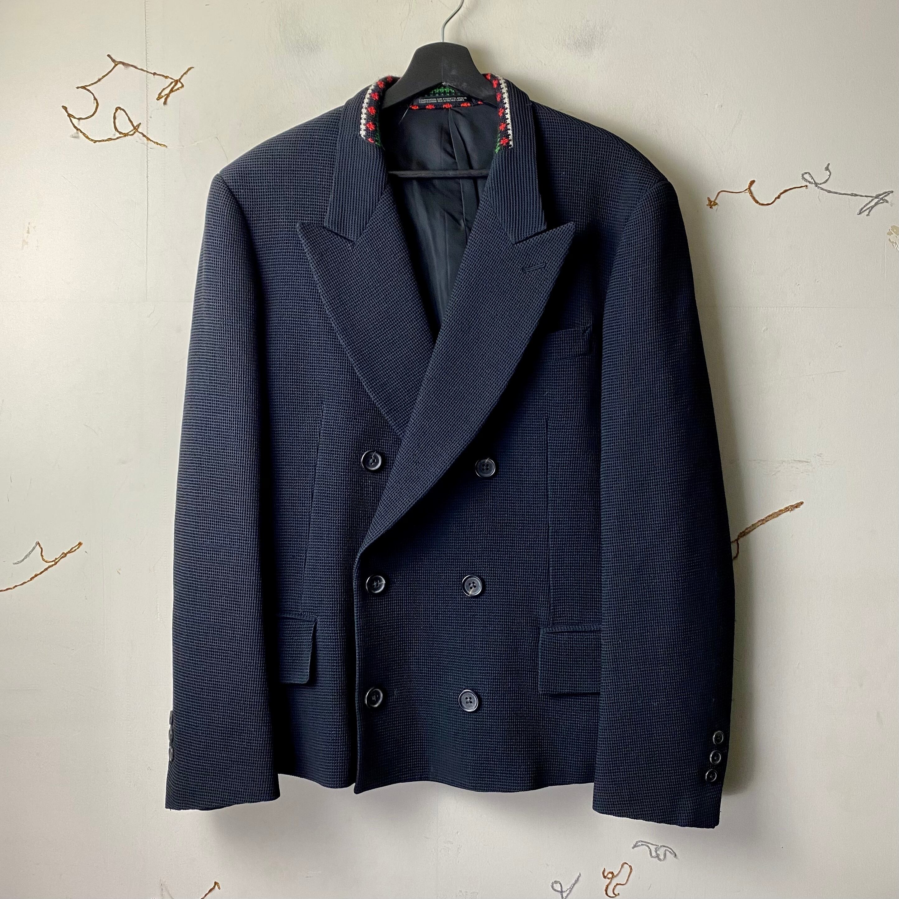 yohji yamamoto pour homme スラックス　archive archive YOHJI YAMAMOTO POUR HOMME knit switching set-up suits