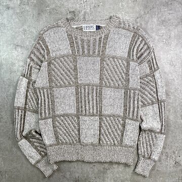 FICCE】1980〜90s フィッチェ カラフルパッチワーク ニットセーター 