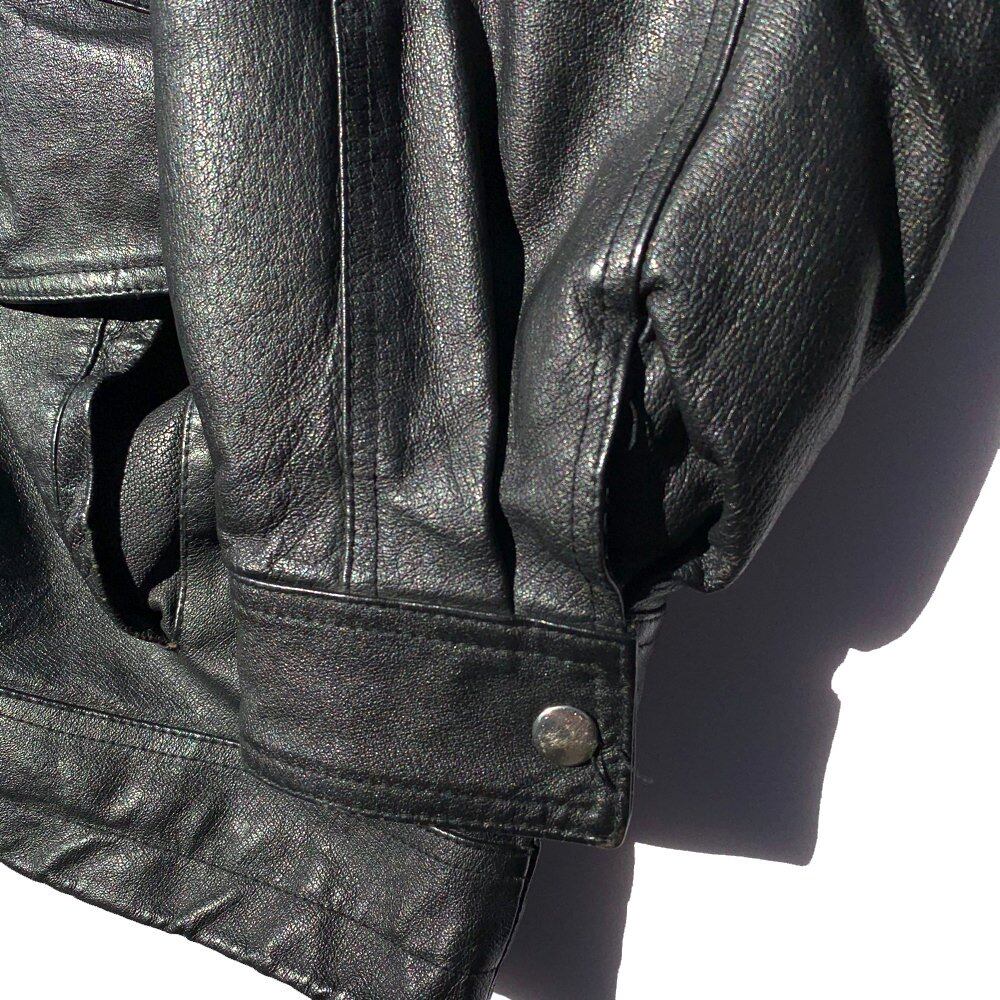 80s vintage ITALY製 silhouette jacket Vintage Big Silhouette Leather Jacket [1980s] [SERGE PLATINI Made