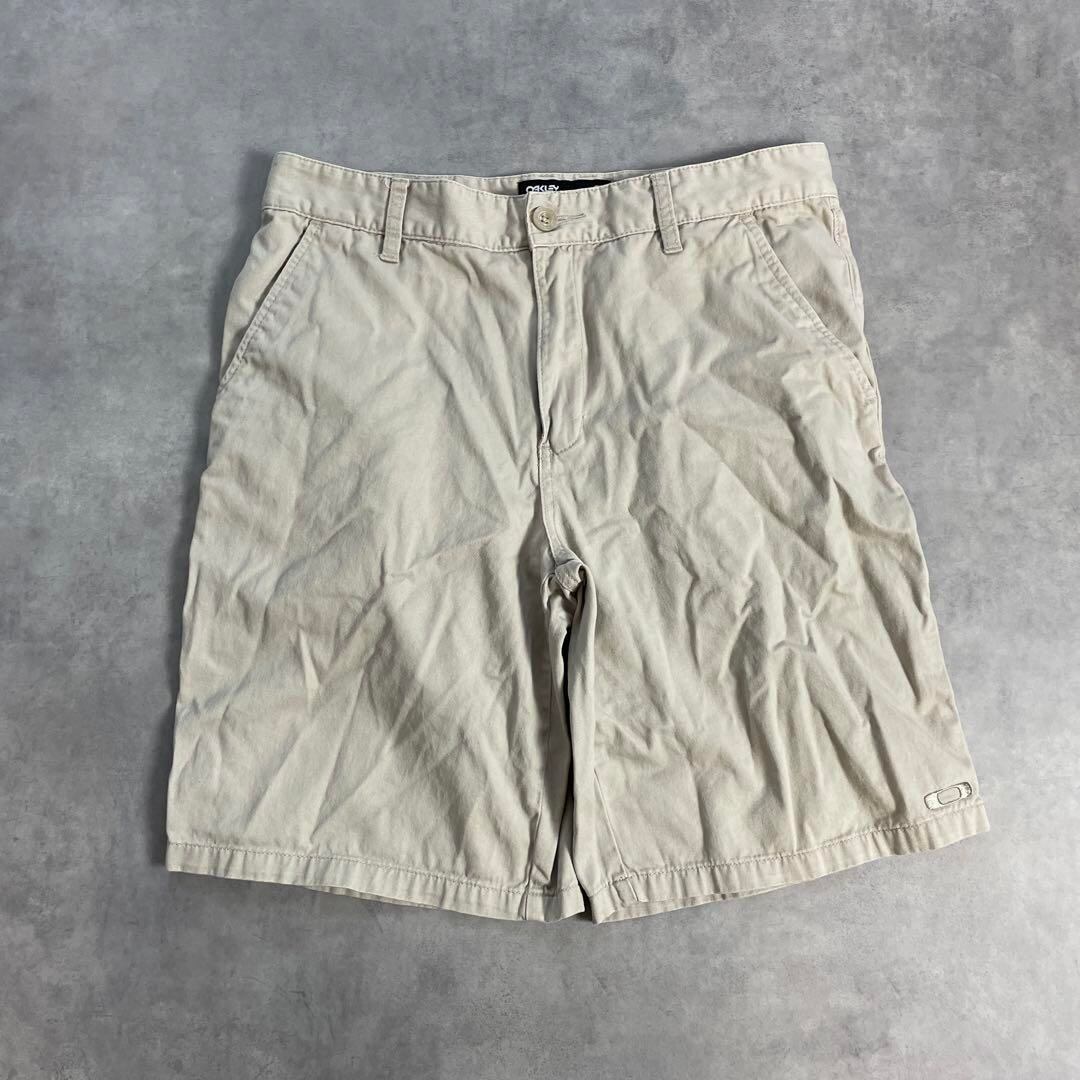 00s OAKLEY チノショーツ ワンポイント刺繍ロゴ y2k ハーフパンツ