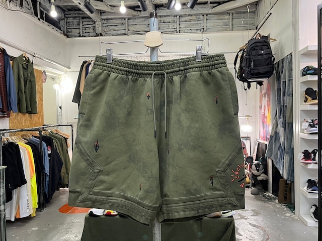 NIKE × TRAVIS SCOTT MJ NRG TS WASH SUEDE SHORT OLIVE XL CN3425-222 68719