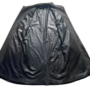HERMES wool coat leather lining