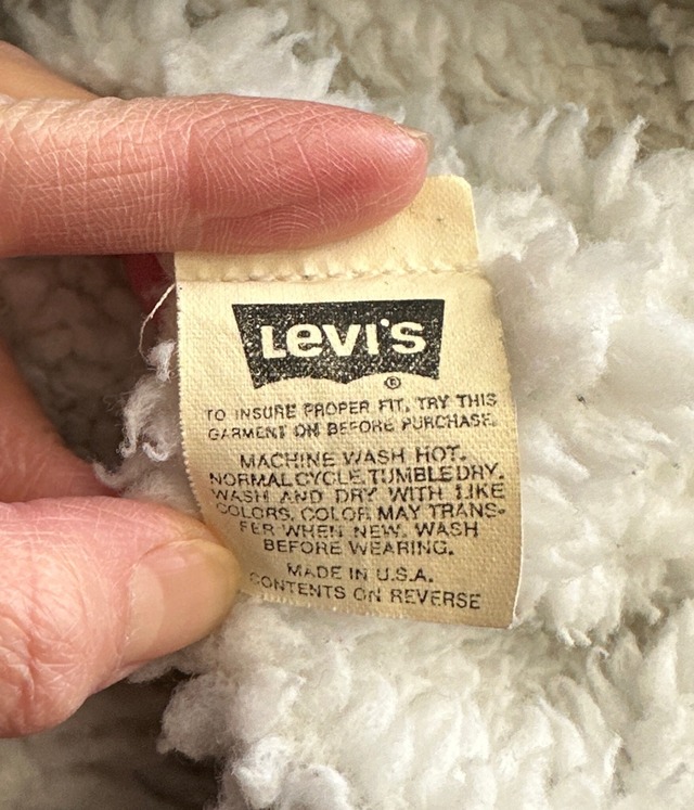 -Levis- Vintage 80s XL 70609 Sherpa Lined Type 3 Trucker Jacket made in USA