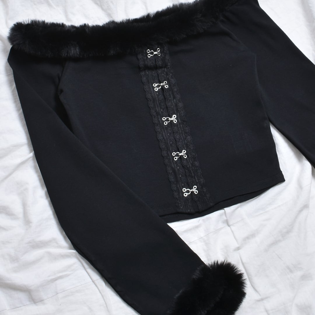 【1/12新着】レースホックファーオフショルロンT