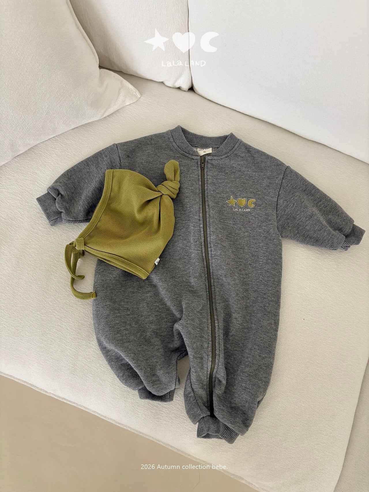 【予約商品】bebe terry zip-up suit