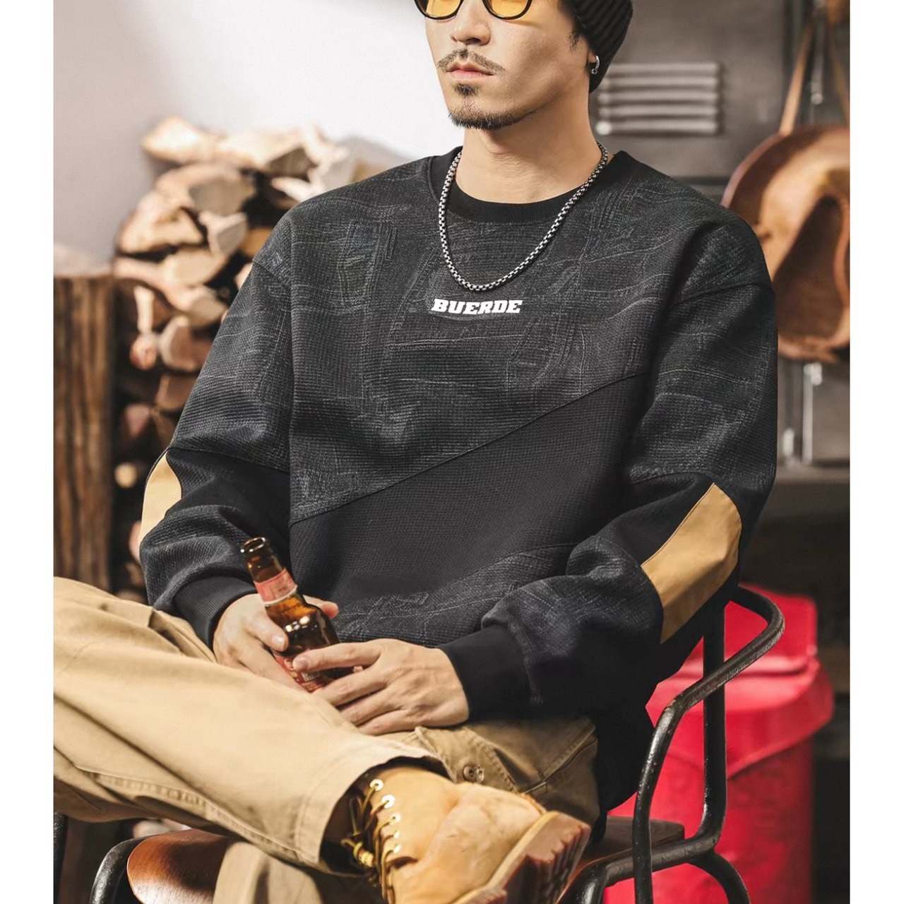 Diagonal panel urban sweat 1259 - 5