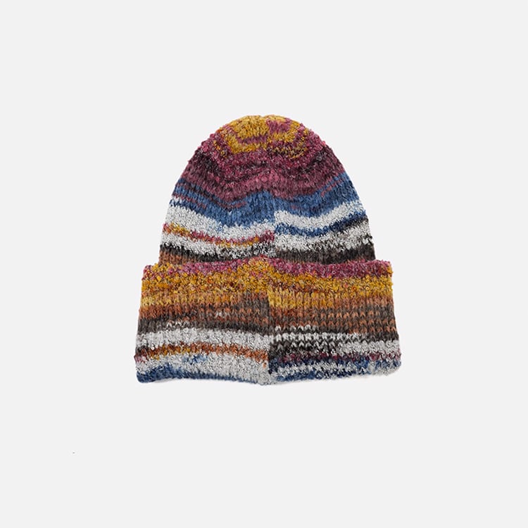 ★RAINBOW STRIPED WOOL HAT　　　A0827