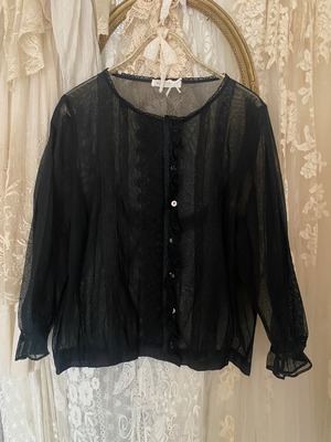 ◇SAMPLE◇ Cotton tulle lace blouse