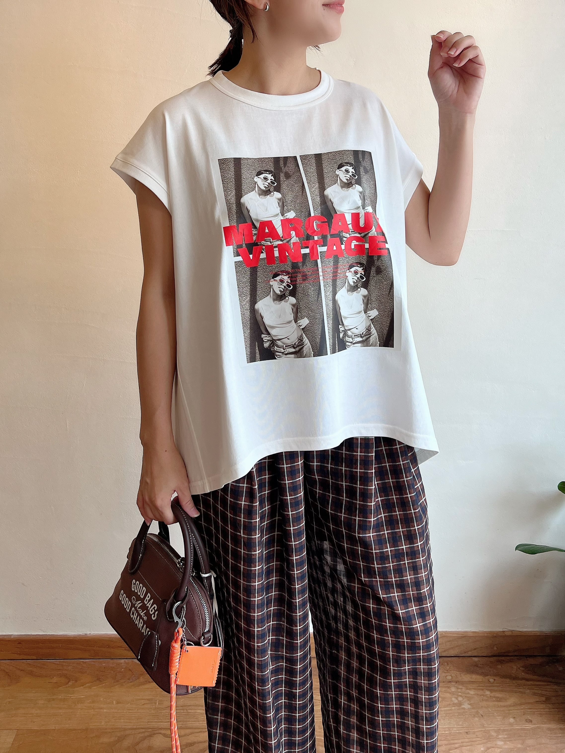 MARGAUX VINTAGE / フォトプリントノースリーブTEE | anouk