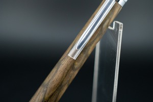 【魅惑の黒い紋様】黒柿 孔雀杢 極上 ⑤ silver MP