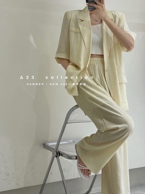 開襟シャツ・パンツセット　AJ3396-8843