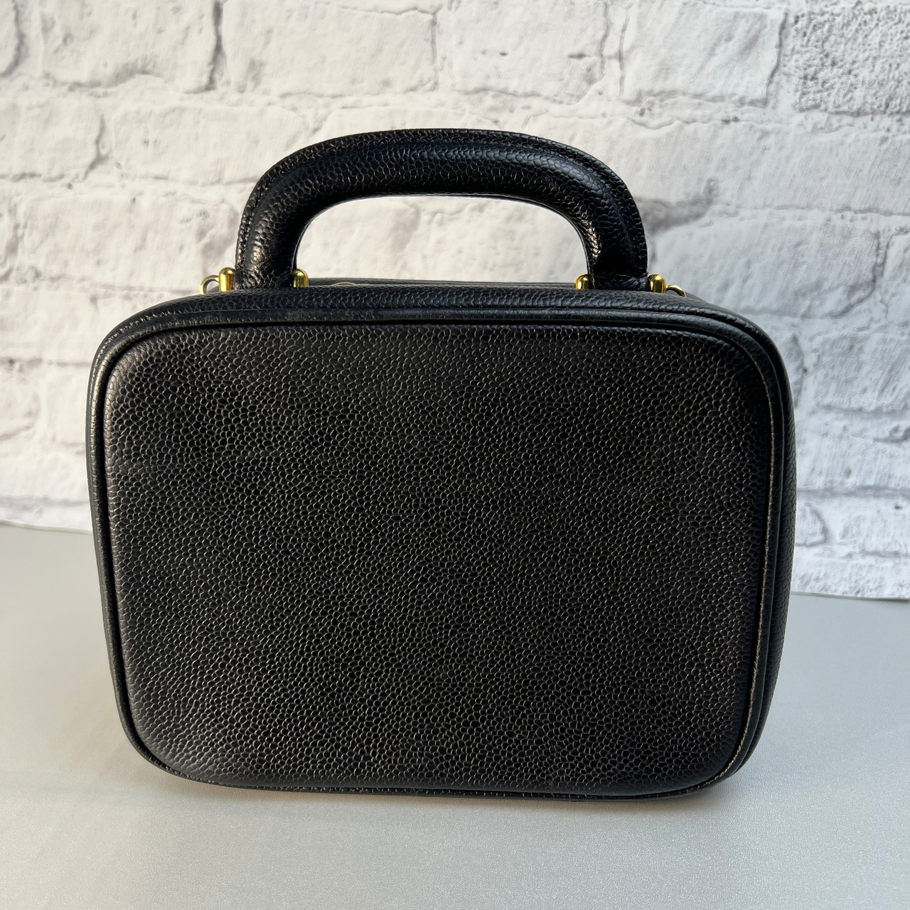 【最終処分SALE】CHANEL シャネル ココマーク ２ＷＡＹバニティバッグ  キャビアスキン ショルダーバッグ ブラック A-11953