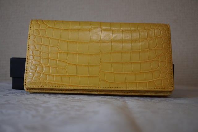 マットクロコ 長財布（イエロー）