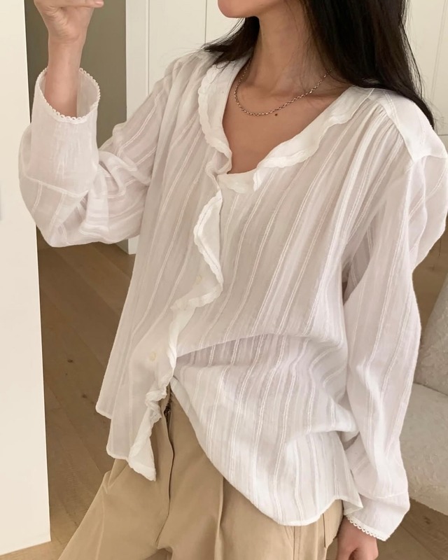 (予約) jinsim / Sway blouse