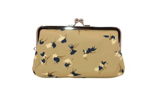 がま口 財布 角型 (ペイントベージュ) 小銭入れ レトロ 工房 手作り 日本製 エコパッケージ MX-0035-294