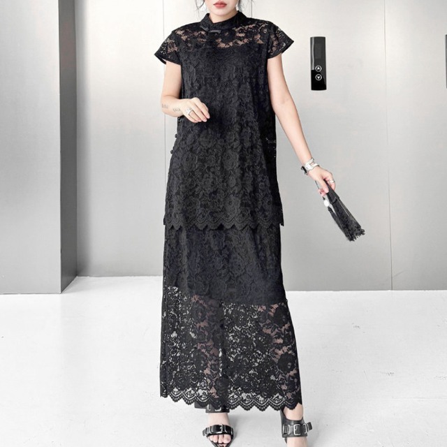 Lace china button set-up C1556
