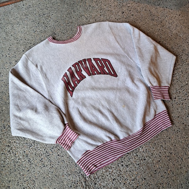 80's~ アメリカ製 リバースウィーブ仕様 カレッジプリントスウェット used [301086]