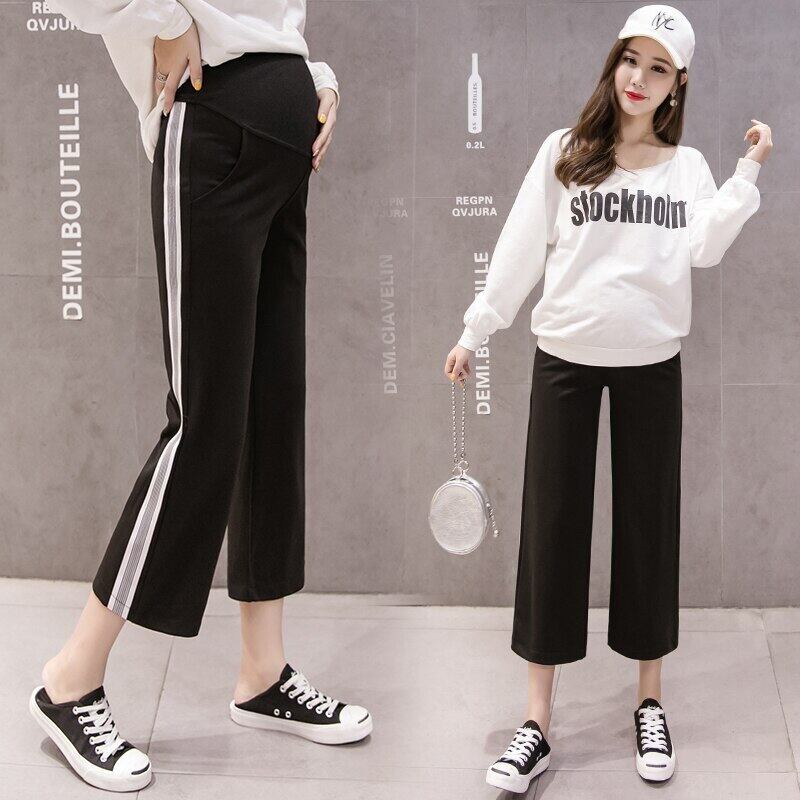 【新作】【送料無料】 マタニティパンツサマーパンツゆったりとした快適なベリーサポートパンツ伸縮性ウエスト妊娠パンツ エラスティック 夏物 AL expec34205494068